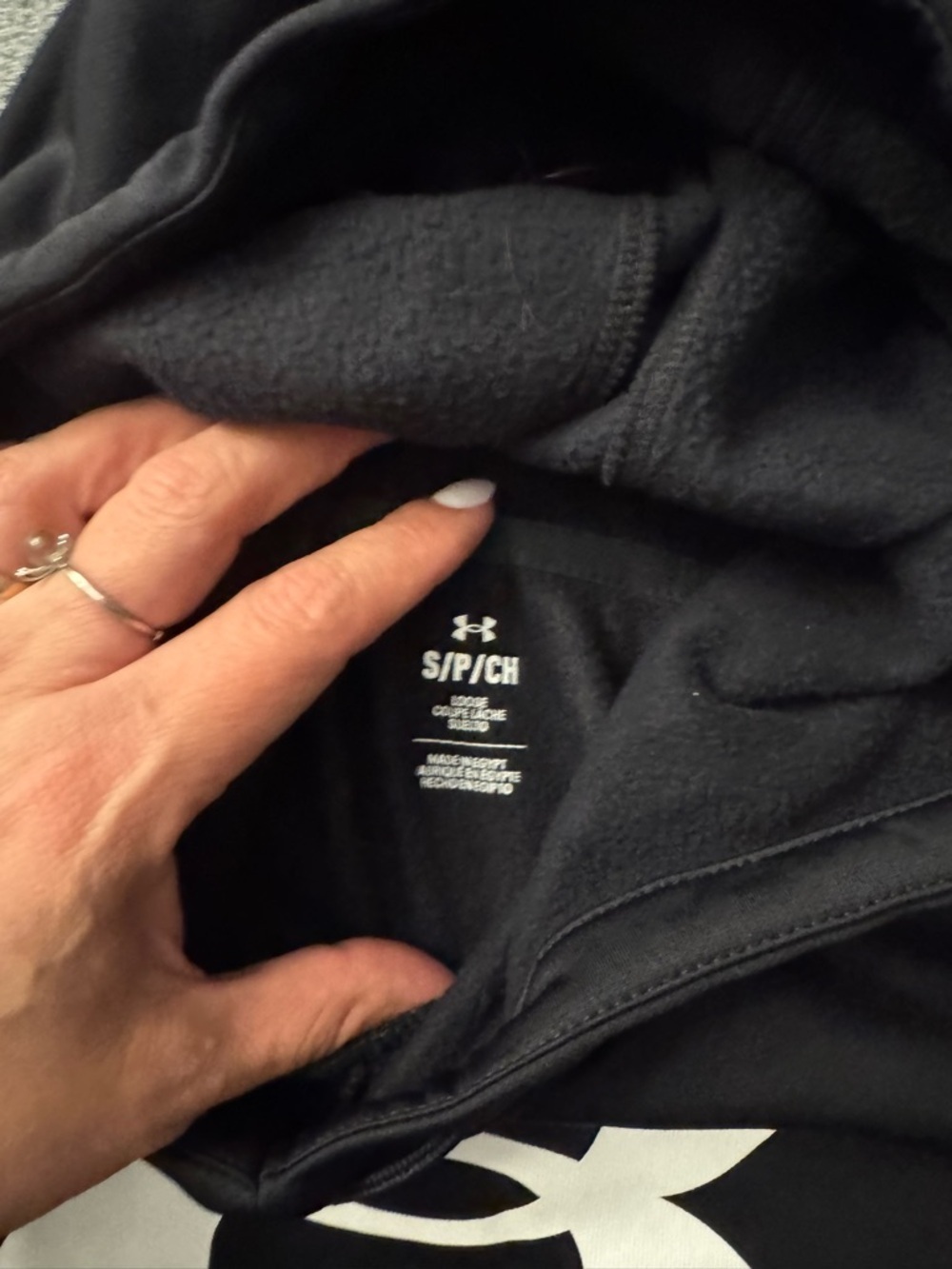 Under Armour Black Hoodie with White UA Emblem Size Small - Picture 4 of 6